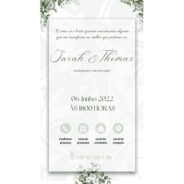 Convite Digital Interativo Casamento Com Botões Direcionais 18