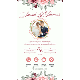 Convite Digital Interativo Casamento Com Botões Direcionais 22