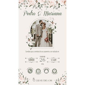 Convite Digital Interativo Casamento Com Botões Direcionais 23