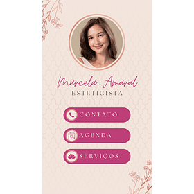 Cartão de Visita Interativo Digital Esteticista