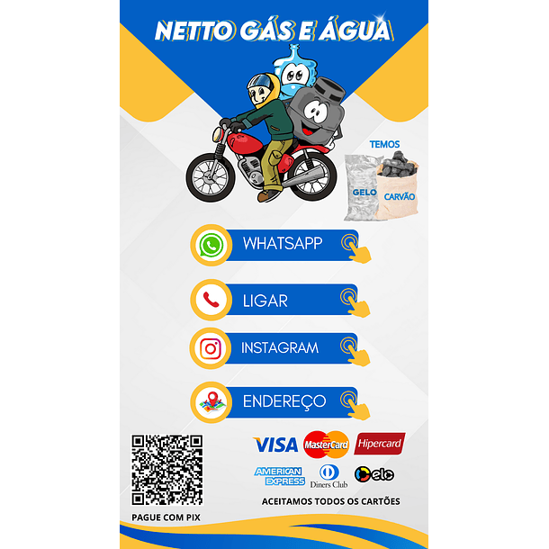 Cartão de Visita Interativo Digital Serviços de Entrega