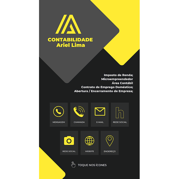 Cartão de Visita Interativo Digital Contabilidade 1