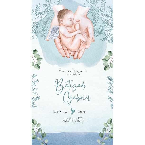 Convite Digital Batizado Eucaristia Virtual Para Whatsapp 05