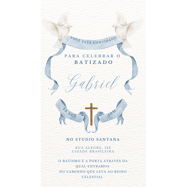 Convite Digital Batizado Eucaristia Virtual Para Whatsapp 015