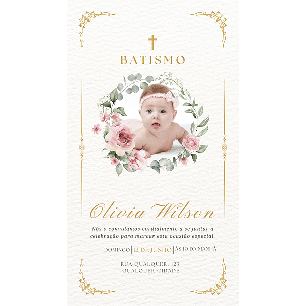 Convite Digital Batizado Eucaristia Virtual Para Whatsapp 040