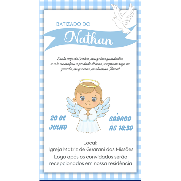 Convite Digital Batizado Eucaristia Virtual Para Whatsapp 039