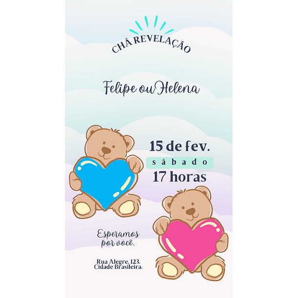 Convites Digitais Chá Revelação 01