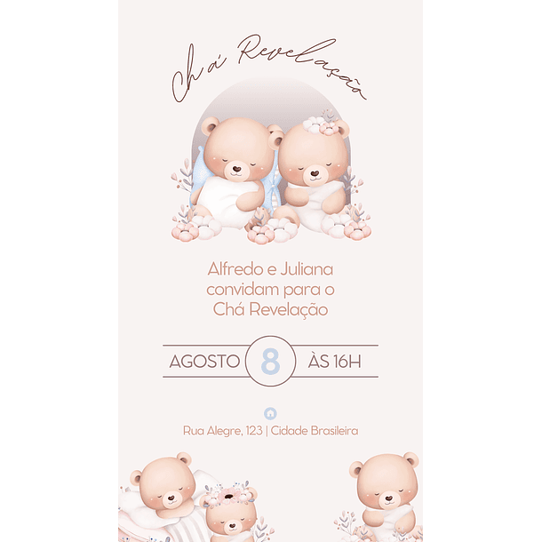 Convites Digitais Chá Revelação 10