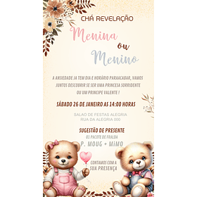 Convites Digitais Chá Revelação 14