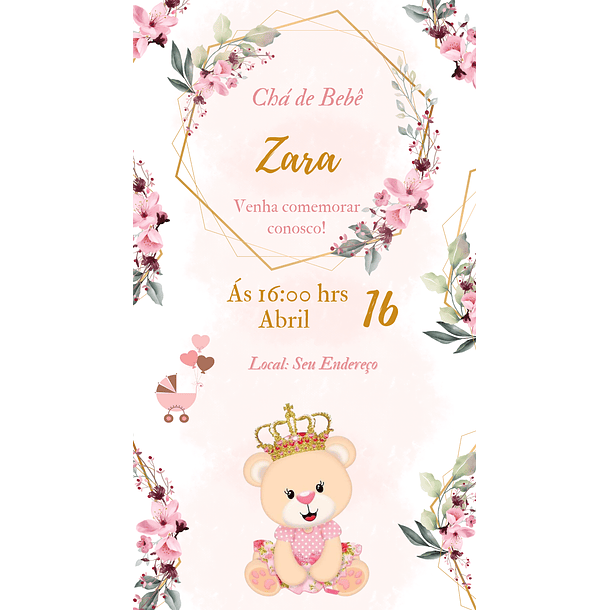 Convites Digitais Chá Revelação 12 9