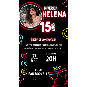 Convite Digital Personalizado e Interativo 15 anos   