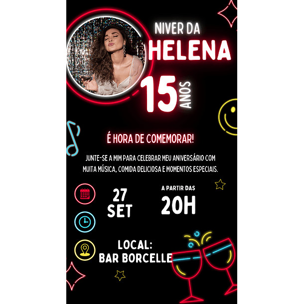 Convite Digital Personalizado e Interativo 15 anos   