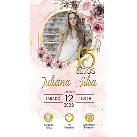 Convite Digital Personalizado e Interativo 15 anos   