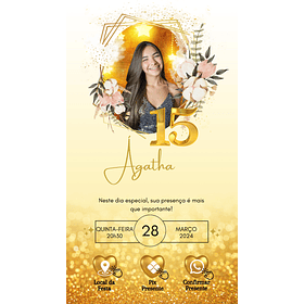 Convite Digital Personalizado e Interativo 15 anos   