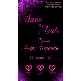 Convite Digital Personalizado e Interativo 15 anos  