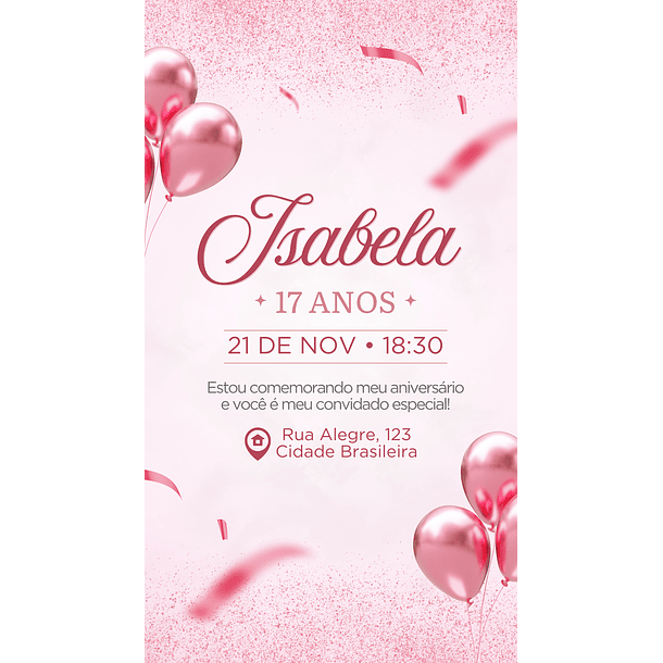 Convite Digital adulto adulto