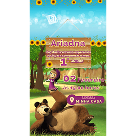  Convite Digital com Vídeo  - Vídeo Mascha e Urso 3