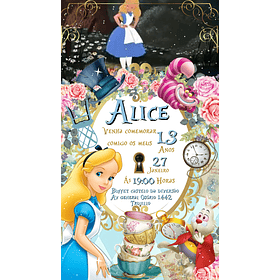  Convite Digital com Vídeo -  Alice no País das Maravilhas