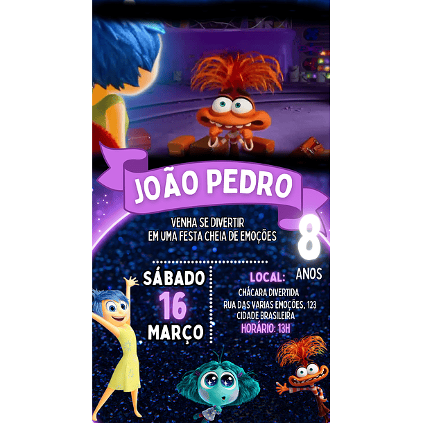  Convite Digital com Vídeo -  divertidamente