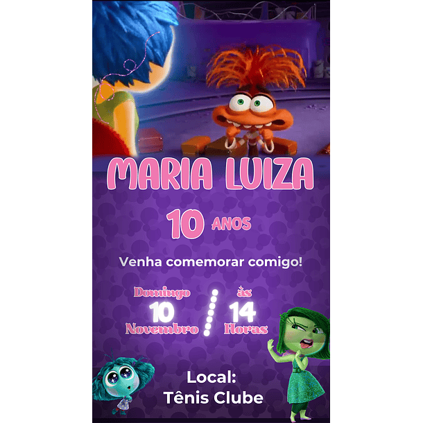  Convite Digital com Vídeo -  divertidamente 02