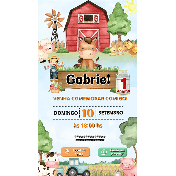 Convite Digital Safari Menino 5