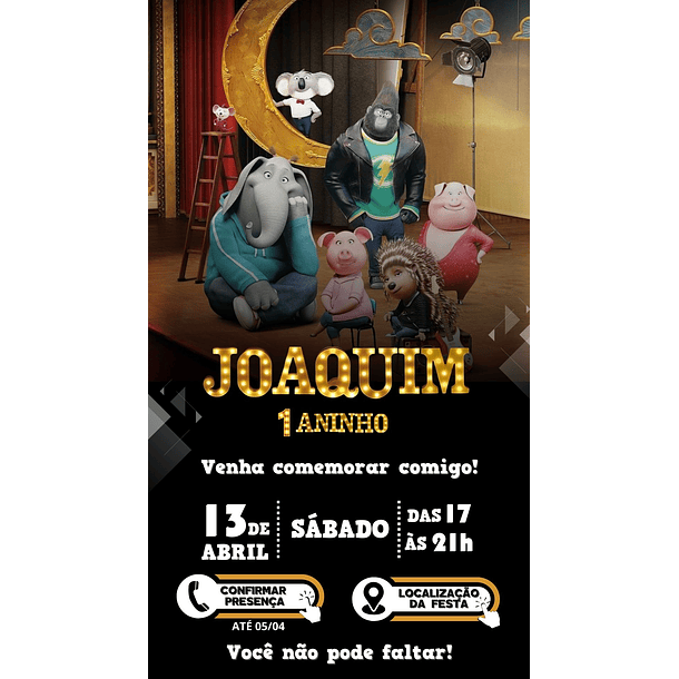 Convite Digital Interativo Sing 01