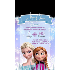  Convite Digital com Vídeo  Frozen