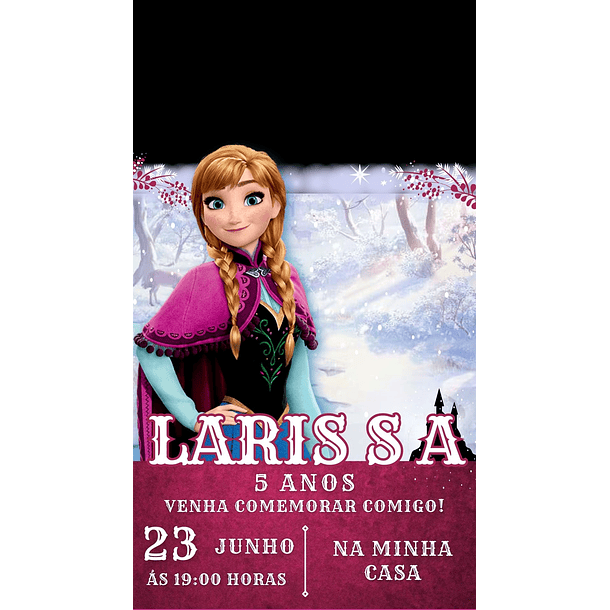  Convite Digital com Vídeo  Frozen 03