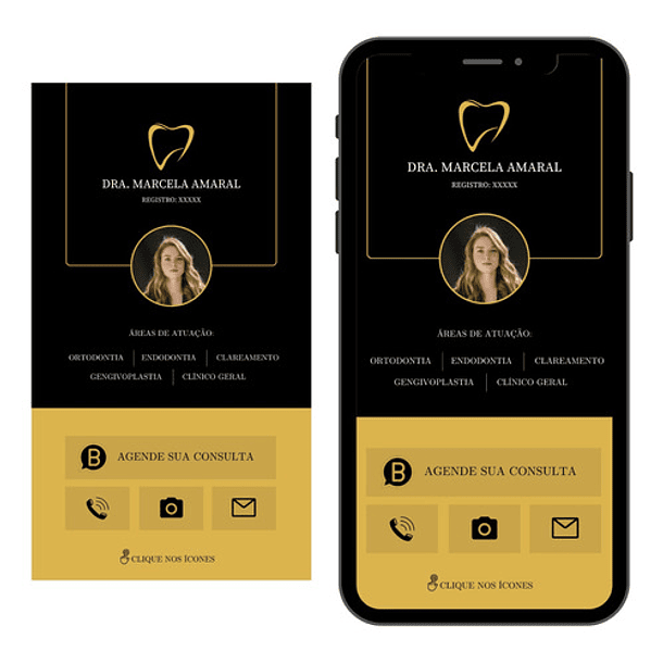 Cartão De Visitas Interativo Digital Dentista 2042