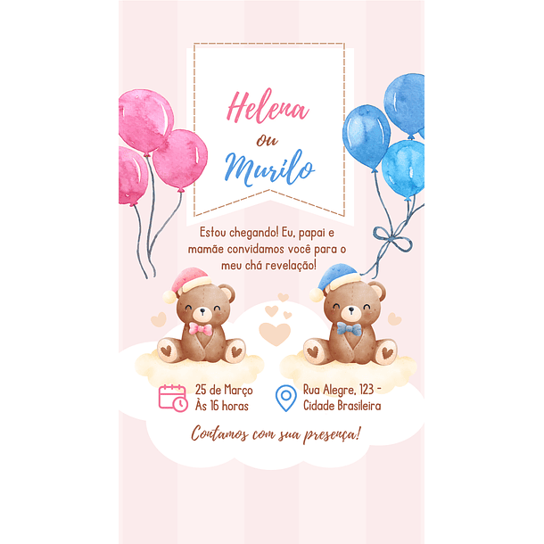 Convites Digitais Chá Revelação 09