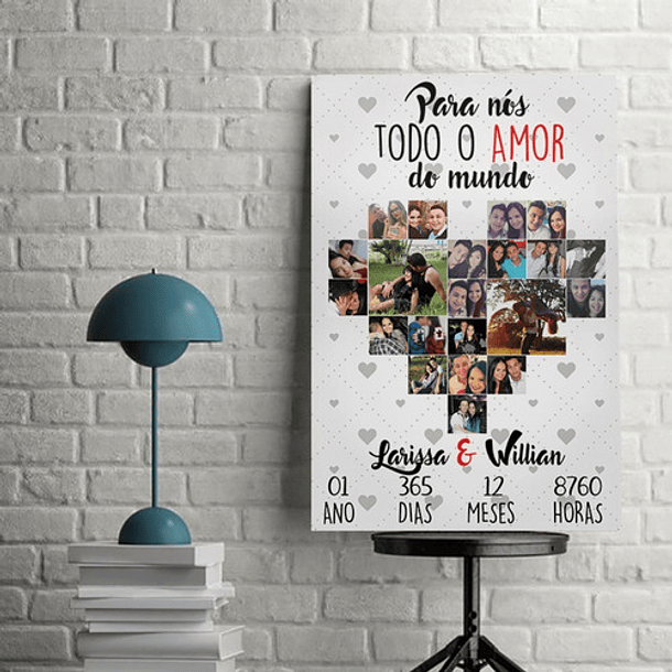 Arte Quadro Presente Ano De Namoro Casamento Digital 1 2