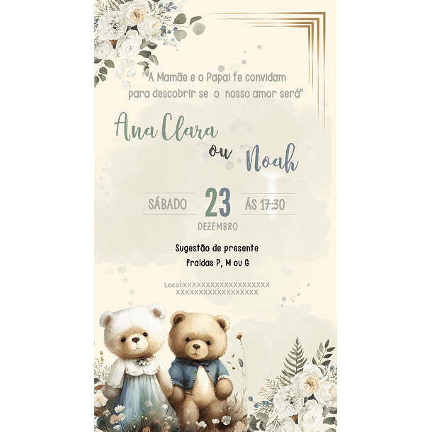 Convites Digitais Chá Revelação 12 1