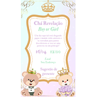 Convites Digitais Chá Revelação 12 7