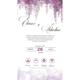 Convite Digital Interativo Casamento Com Botões Direcionais 