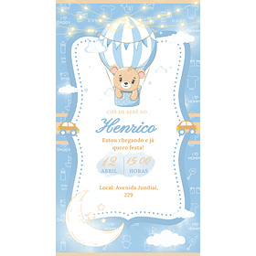 Convites Digitais Chá Revelação 22