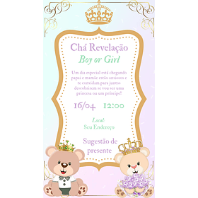 Convites Digitais Chá Revelação 18