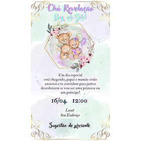 Convites Digitais Chá Revelação 8