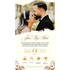 Convite Digital Interativo Casamento Com Botões Direcionais  