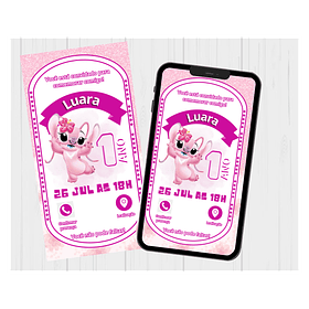 Convite Digital Personalizado e Interativo Lilo e Stitch