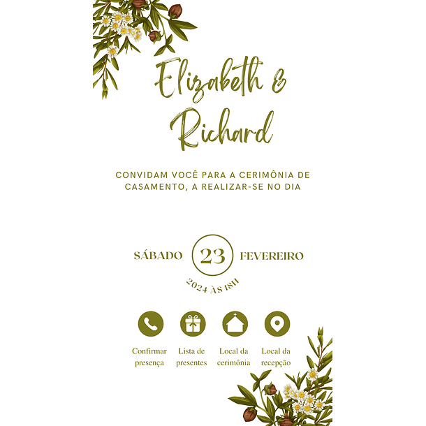 Convite Digital Interativo Casamento Com Botões Direcionais 35