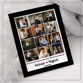 Arte Quadro Presente Ano De Namoro Casamento Data Mosaico