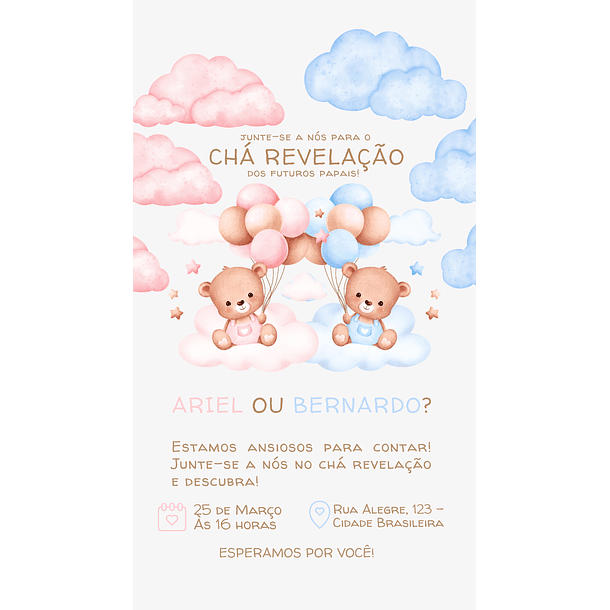 Convites Digitais Chá Revelação 08