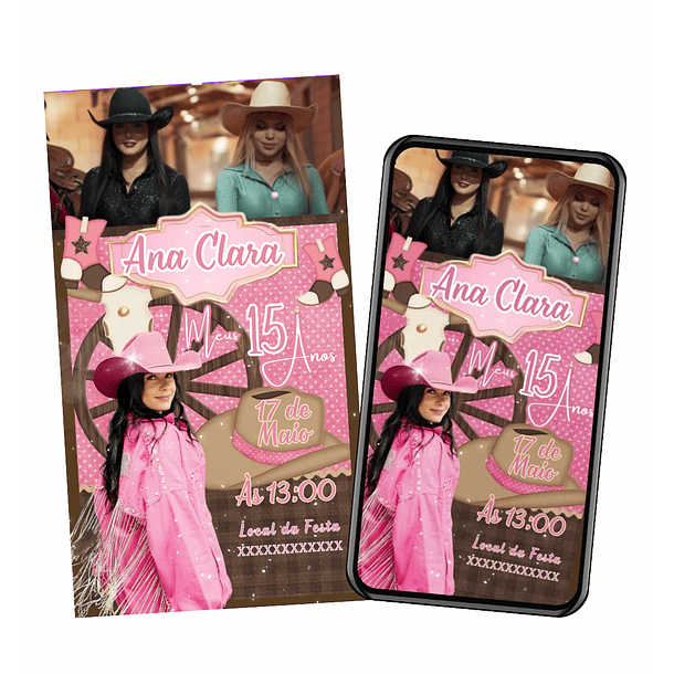 🎉 Convite em Vídeo - Tema Ana Castela 🎉