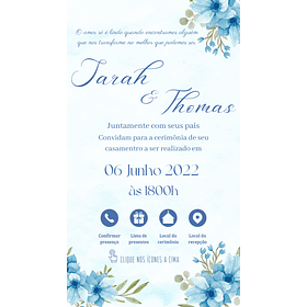 Convite Digital Interativo Casamento Com Botões Direcionais  54