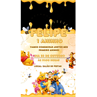  Convite Digital Vídeo Animado Ursinho Pooh 2