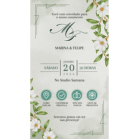 Convite Casamento Virtual Interativo Whatsapp 