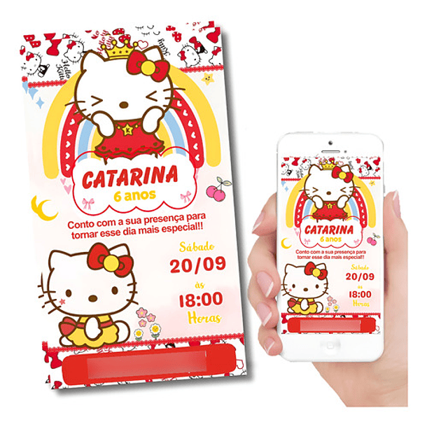 Convite Digital Hello Kitty 4