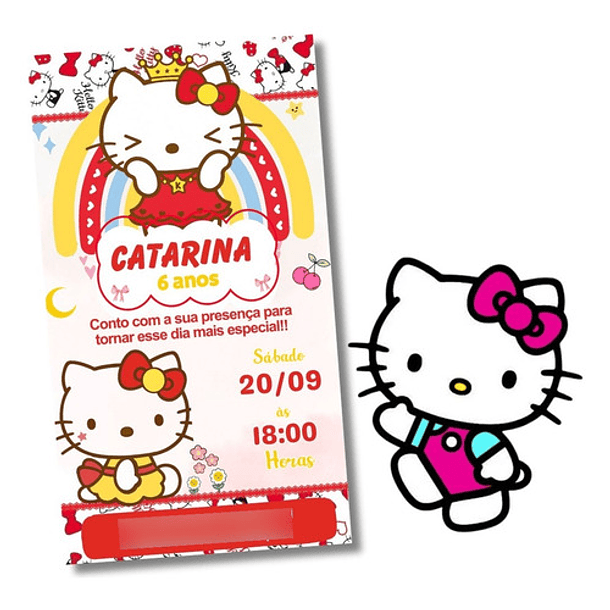 Convite Digital Hello Kitty 6