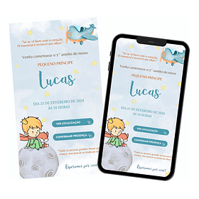 Convite Digital Pequeno Príncipe Interativo