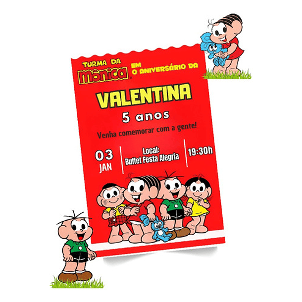Convite Digital Turma Da Mônica   N/a 4